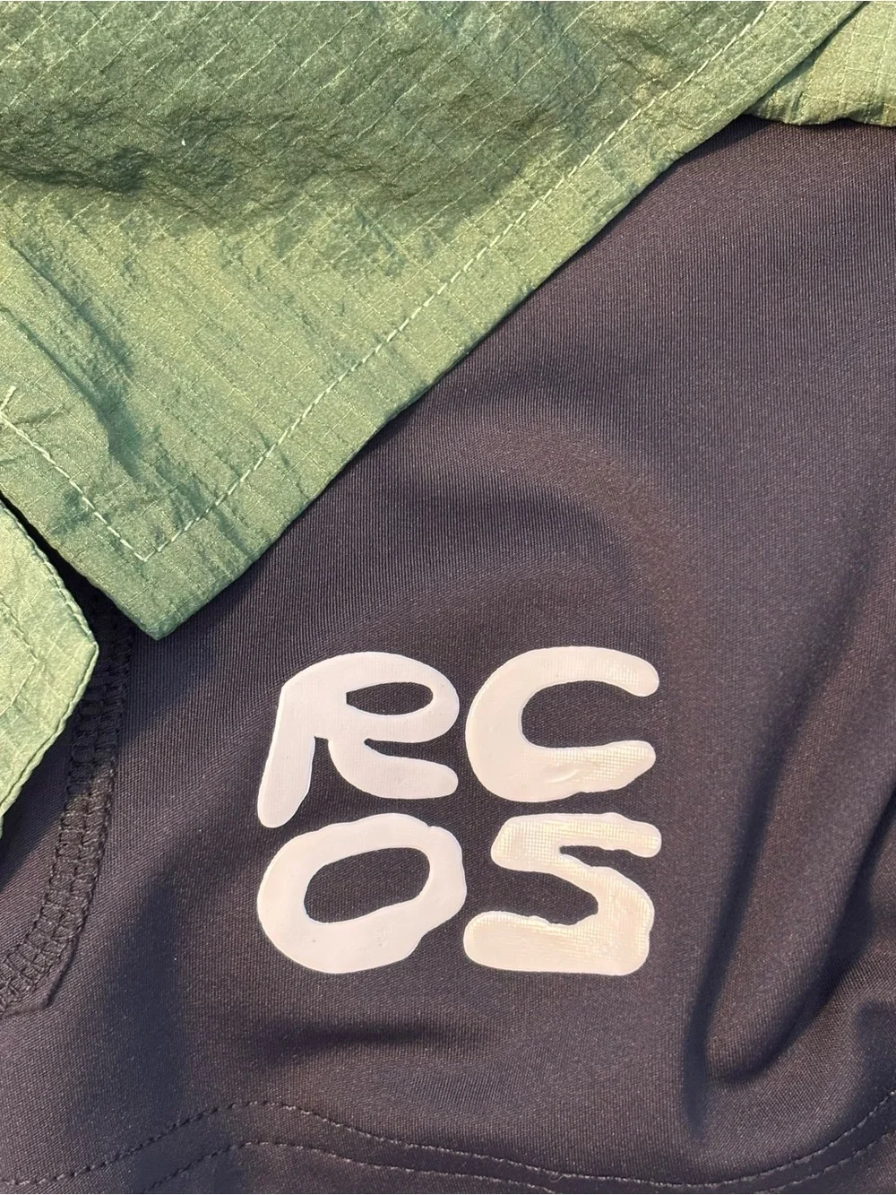 RC Outdoor Supply Men's Nylon Ripstop 2-in-1 Running Shorts Green Lined Sz S NWT